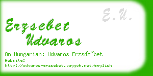 erzsebet udvaros business card